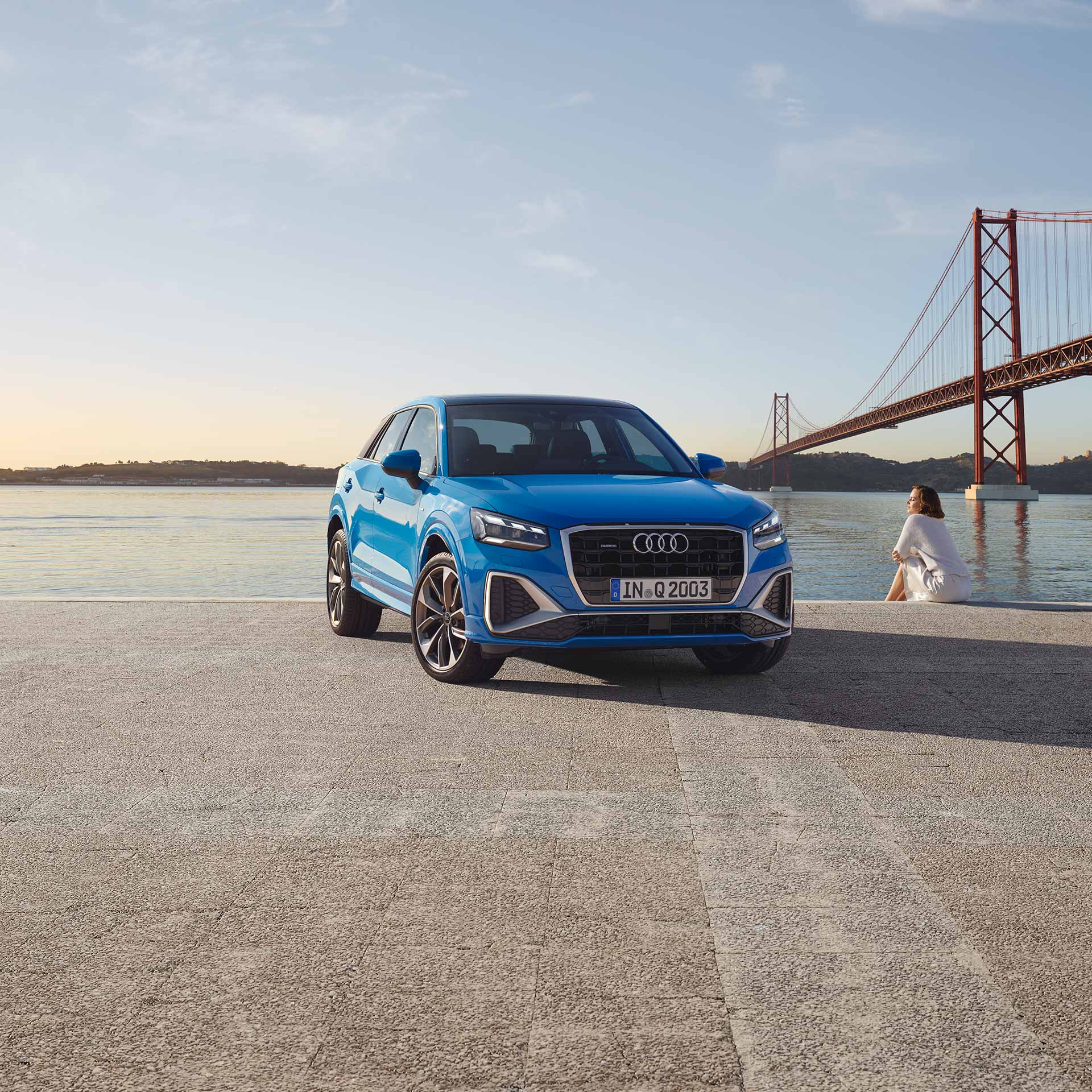 The Audi Q2 in front view